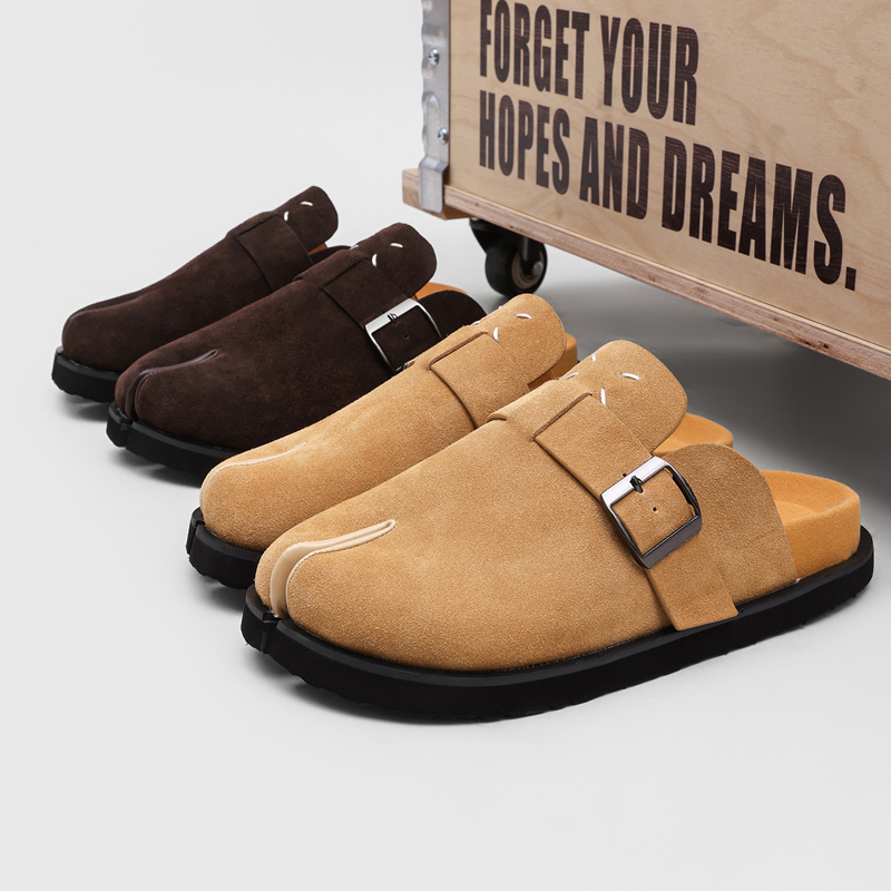 Slip On Mule Flat - Sepatu Mule Pria Model Split-toe Trendy