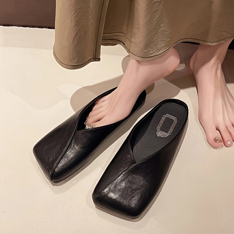 Slip On Mule Flat - Sandal Selop Wanita Musim Semi Musim