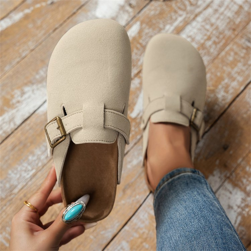 Slip On Mule Flat - Sandal Wanita Sepatu Mules Kasual Datar