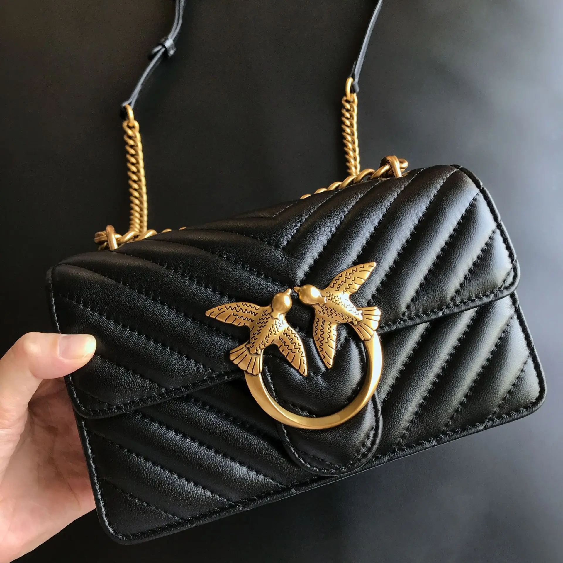 Women'S Shoes Louis Vuitton - Tas Selempang Kulit Asli Pinko Model