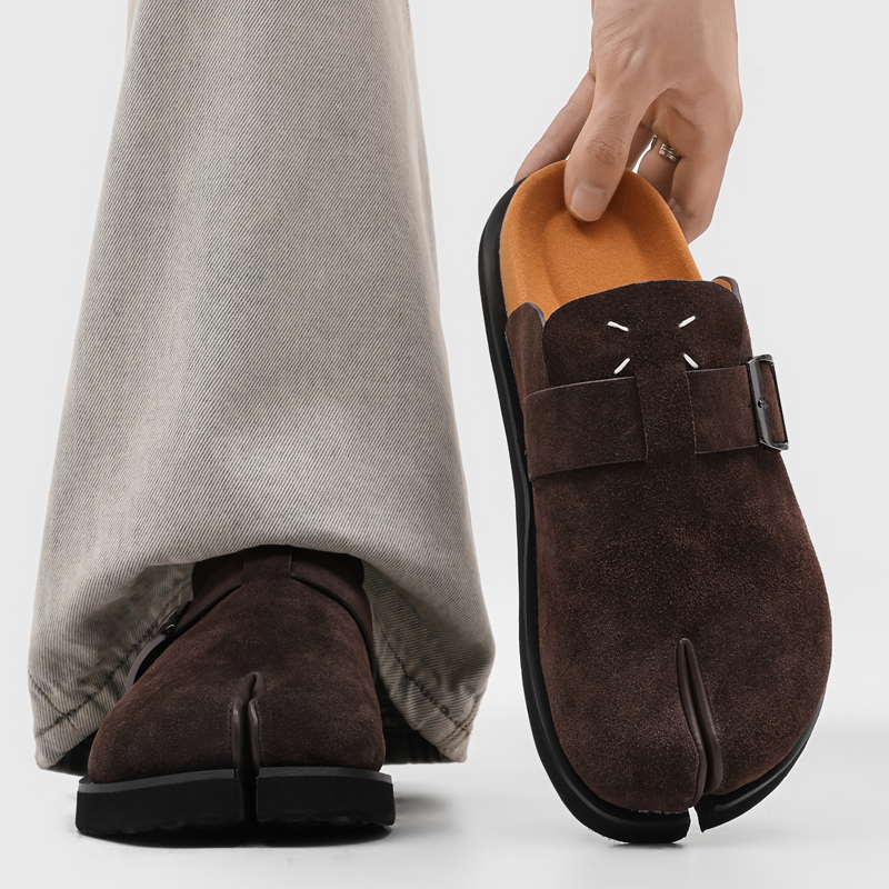 Sepatu Mule Pria Model Split-t - Slip On Mule Flat ulasan dan harga