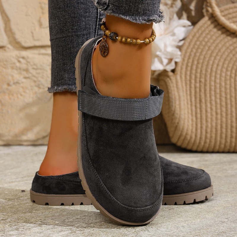 Sepatu Wanita Suede Mules Mult - Slip On Mule Flat ulasan dan harga