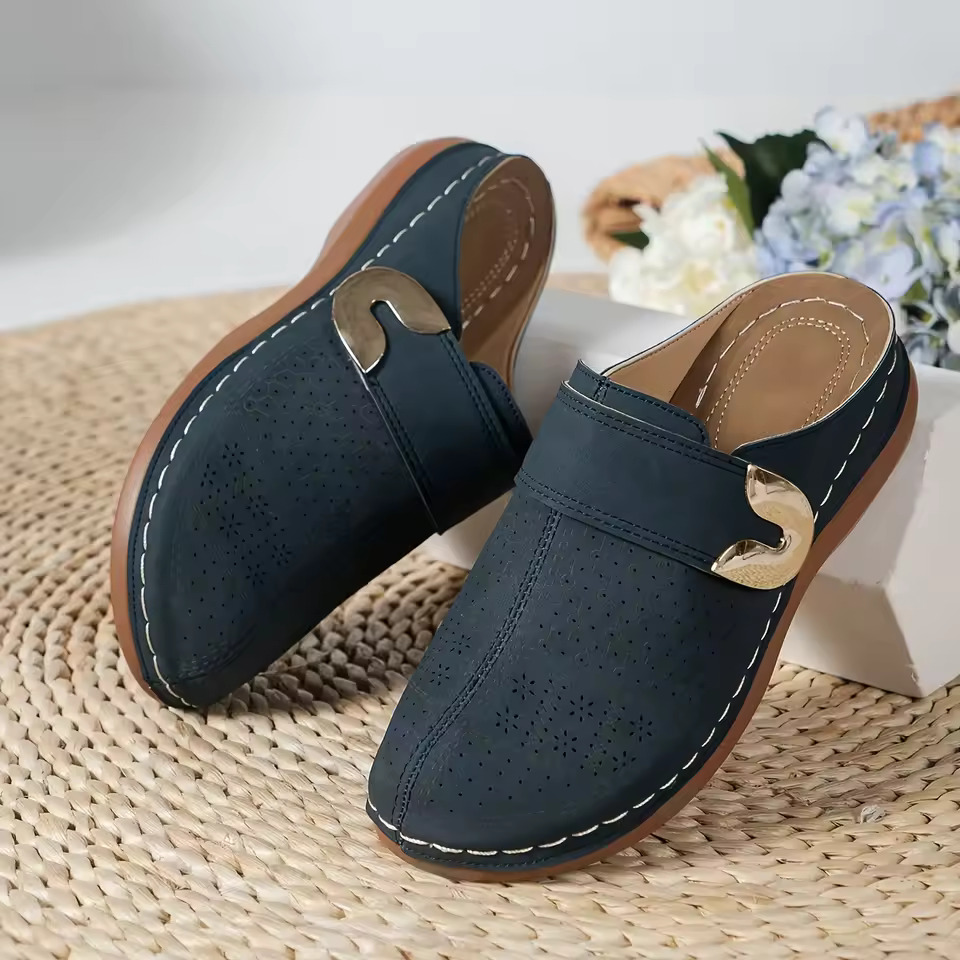 Sepatu Slip On Mules Nyaman Wa - Slip On Mule Flat ulasan dan harga