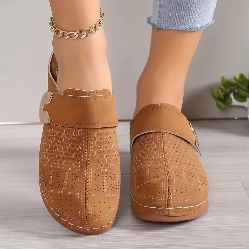 Sepatu Slip On Mules Nyaman Wa - Slip On Mule Flat ulasan dan harga