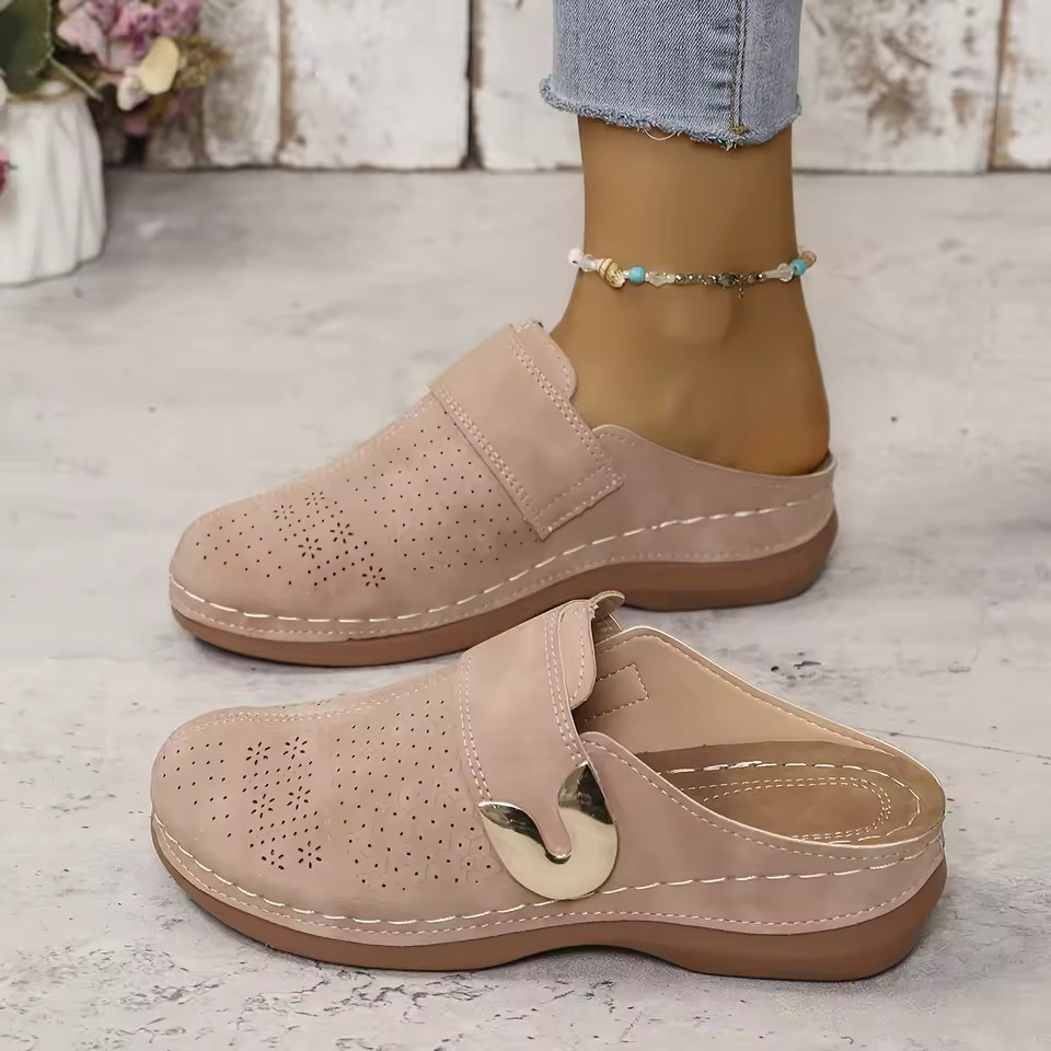 Sepatu Slip On Mules Nyaman Wa - Slip On Mule Flat ulasan dan harga