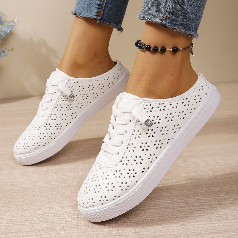 Sepatu Slip On Mule Berdetail  - Slip On Mule Flat ulasan dan harga